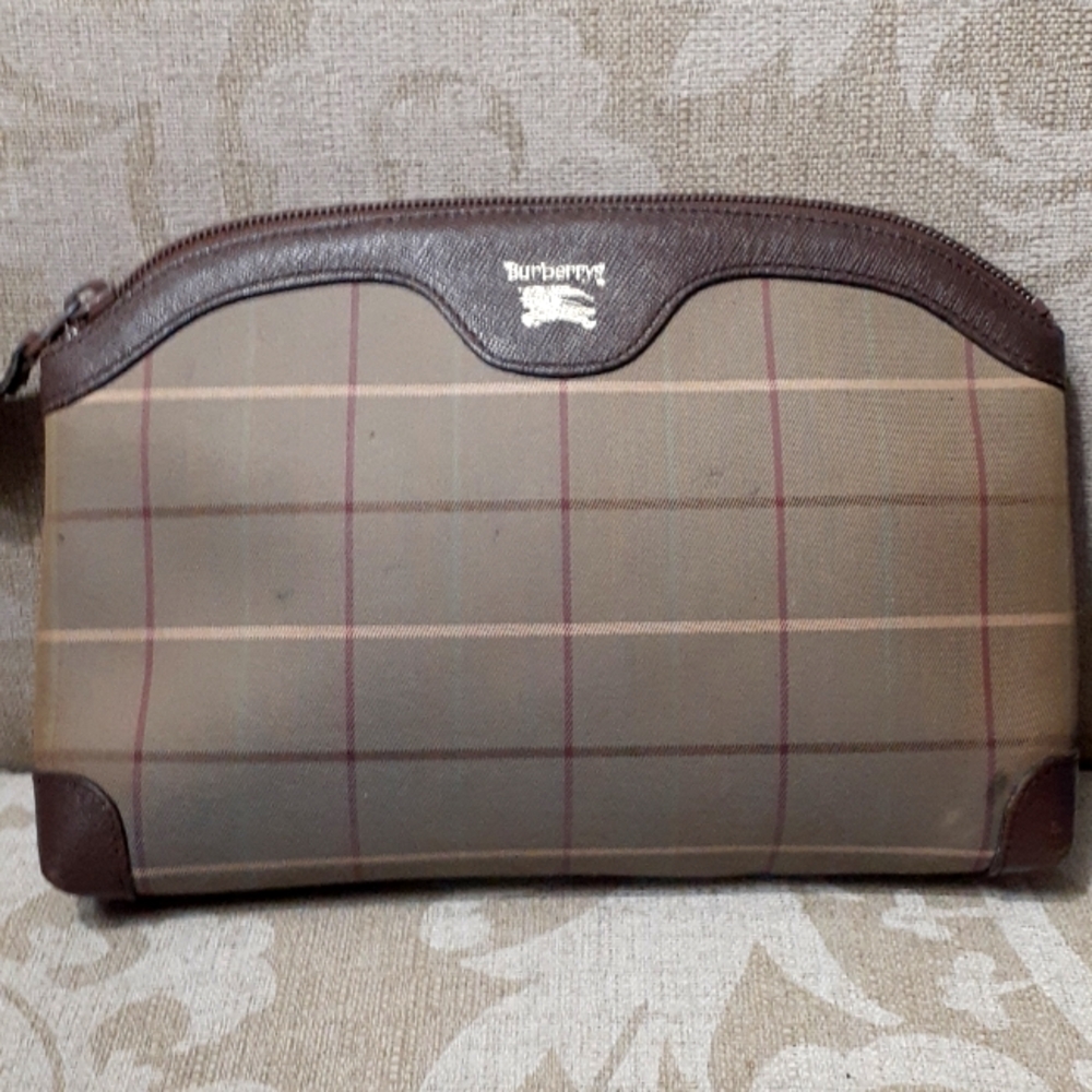 BURBERRYS VINTAGE MAKEUP COSMETIC CASE EUC AUTHENTIC
